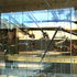 View through window into exhibiton space 