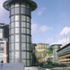 North boulevard facade and solar chimney tower
