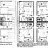 Plan of typical penthouse and plan of typical flats in north south terrace