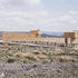 View of building across Northumberland landscape