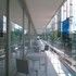 The coloured glass bathes the interior of the building in multicoloured light