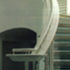 Curved stair to cafe