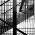 Metal cages fill the voids between the stairs