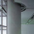 Detail of suspended ceiling and column junction