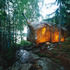 Extended summer house with original cabin on the right
