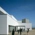 Visitors and exterior facade