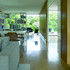 View from the rear towards the front, with the route to the entrance lobby to the right