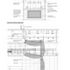 From top; Elevation of screen in cinema mode; Section showing screen mode locations