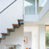 Each step is a simple folded-timber cantilevered stair