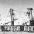 September 1984 two sections of the fabric roof, hoisted into place