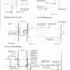 Detail plans and sections through glass cabinet and staircase