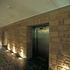 stone wall continues into the reception