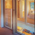 Glass wall of first floor bedroom