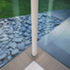 Column detail as it passes through the trench heater along the main window