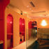 Individual booths at the back of the restaurant 