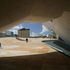 View of the travertine plaza