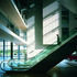 Escalators in the atrium