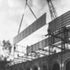 Rear girders being positioned 