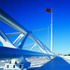 The roof is part aerofoil and part sailing mast