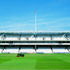 The Grand Stand follows the basic form of the Mound Stand but roof spans are bigger and the mast taller