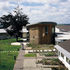 The timber-clad chapel on the ‘village green’ 