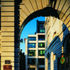 View from King Edward Street with the remains of  Wren’s Christ Church Greyfriars to the left and the refurbished Post Office building to the right