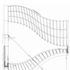 Setting out drawing of serpentine glazing at lobby entrance