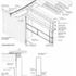 Cut-away isometric at eaves and details of glazing