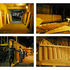 The construction team work through the night to erect the timber structure