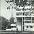 A corner of the SOAS building with Christ Church in the background before the spire was demolished