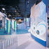 Inside the exhibition space the Spiral - an organisational device which aids the throughput of visitors - is defined by a change of floor finish