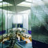 The interactive artworks gallery is hung within the volume of the main foyer