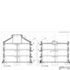 General sections north-south and east-west wings & atrium
