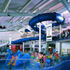 Swimmers can shoot down a flume into the leasure pool