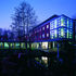 The boarding house, as seen at night time