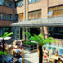 The landscaped courtyard