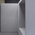 Furniture is integrated within the walls