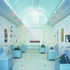 The galleries are unfussy top lit spaces with exposed precast concrete vaults