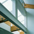 Clerestories increase daylight in the top-floor classrooms