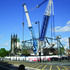 The largest crane in the UK was required to assemble the steel structure