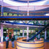 Inside the reception desk and circulation walkway