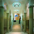 The corridor entrance arches of the school, aproaching the stairs