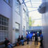 The interor of the glazed atrium space