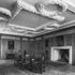 The dining room with mahogany panelling