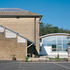 The new swimming pool building sits alongside more historic school architecture