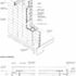 Details of rainscreen wall of tiles and render