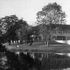 Administration building above river
