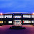 The office block contains the main entrance 