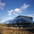The glass wraps around to form a nose which functions as the main entrance 