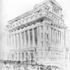 The first sketch design for Adelaide House, from a drawing by T S Tait